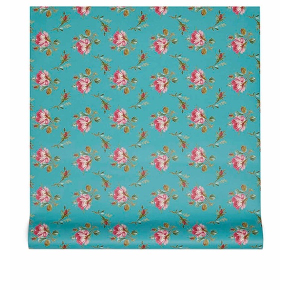 Gucci Turquoise Pink Rose Print Floral Wallpaper New Sealed - Picture 9 of 9